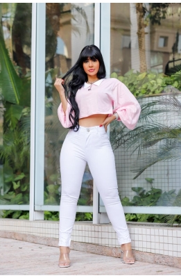 CALÇA JEANS MODINHA PÉROLAS 